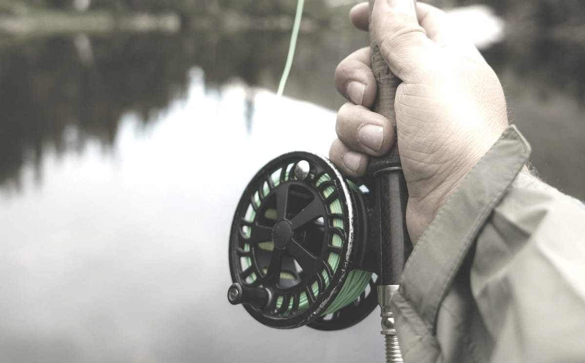 The different parts of a fly-fishing rig